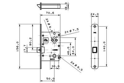 MPN1612 Door Lever Lock