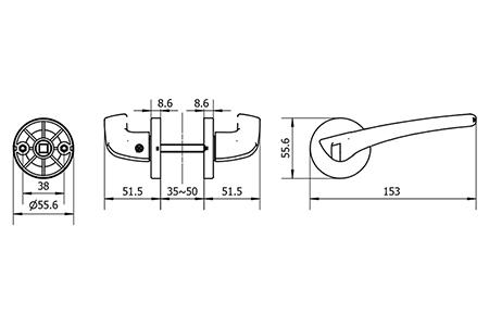 MG1623 Mortise Lever Lock